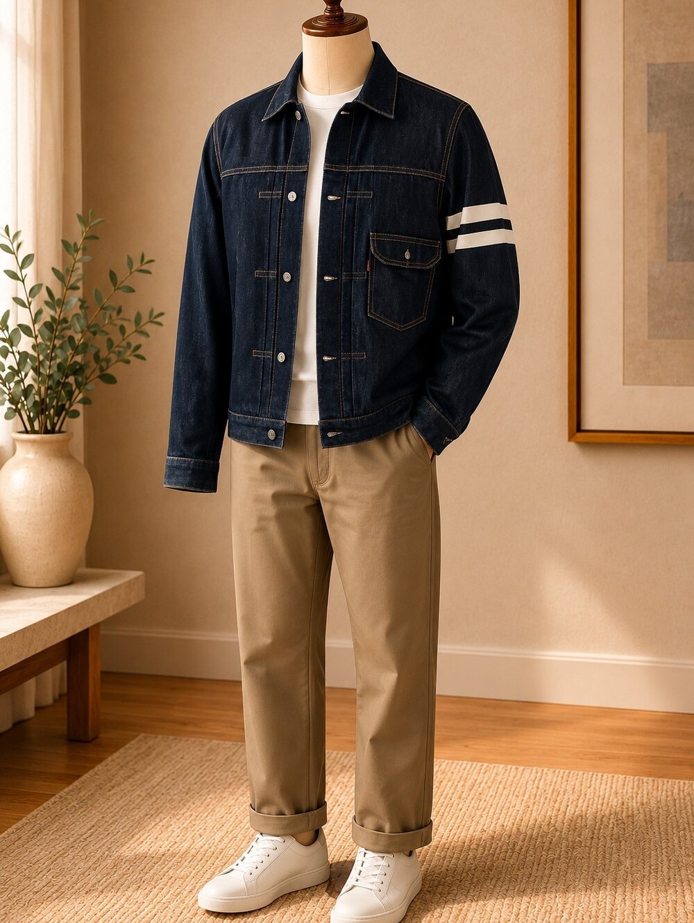 Momotaro Men's 1105SP GTB Type I Indigo Denim Jacket  Cinch Back Size 38